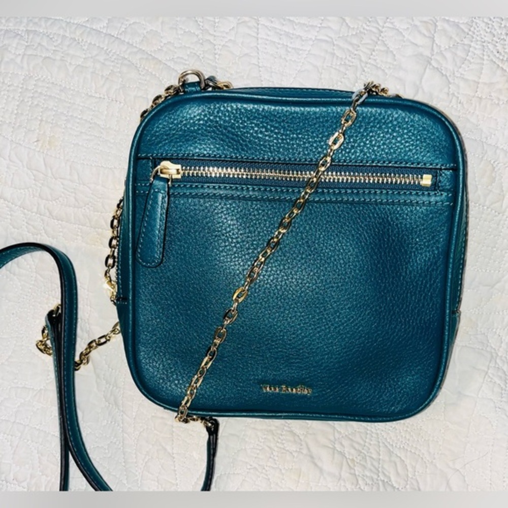 Vera Bradley Leather Elena Green Crossbody Bag